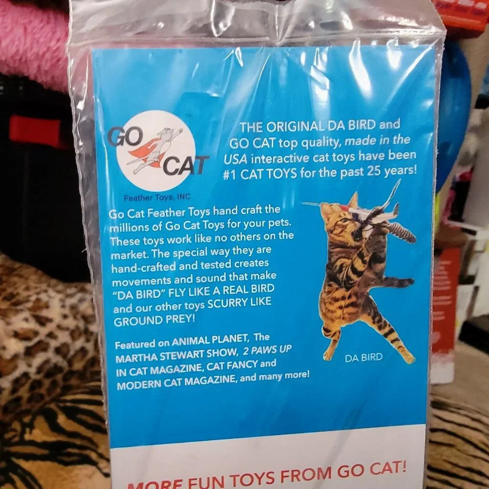 Cat Toy Da-Bird Feather Wand Interaction 36 in.... Cats Love These!!.. Bran New!